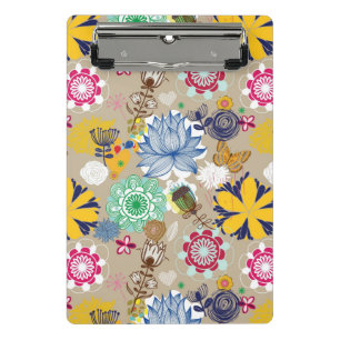 Mini Porte-bloc Motif floral dans le rétro style 3
