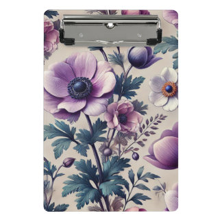 Mini Porte-bloc motif floral transparent avec anémone belle