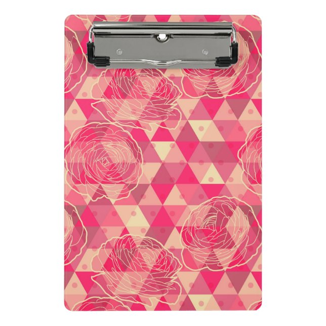 Mini Porte-bloc Motif géométrique de fleur (Devant)
