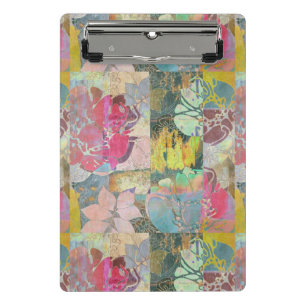 Mini Porte-bloc Motif grunge floral d'art