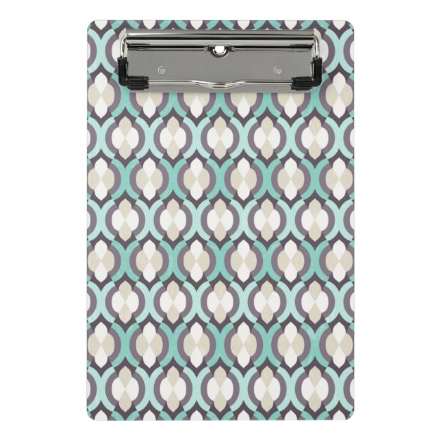 Mini Porte-bloc Motif marocain de turquoise (Devant)