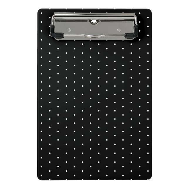 Mini Porte-bloc Motif Pois minuscule noir et blanc Preppy (Devant)