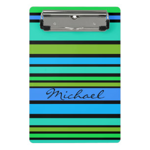 Mini Porte-bloc Motif rayures BG coloré II + votre dos & idée