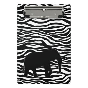 Mini Porte-bloc Motif rayures de zèbre avec Éléphant + vos idées