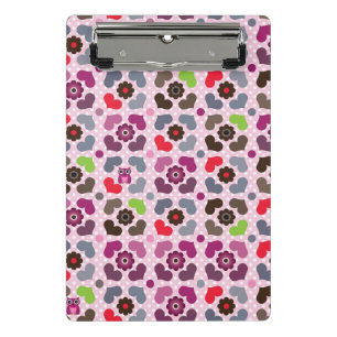 Mini Porte-bloc motif rose de fleurs et de hiboux