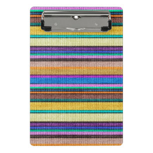 Mini Porte-bloc Motif sans couture de rayures de tricot coloré 1