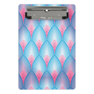 Mini Porte-bloc Motif turquoise et rose de pétale