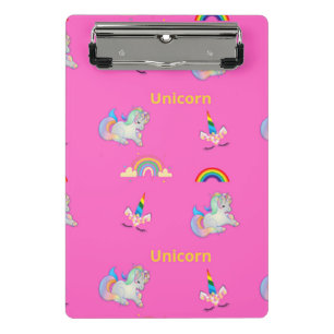 Mini Porte-bloc Motif Unicorne rose