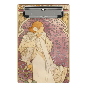 Mini Porte-bloc Mucha Art nouveau femme beauté