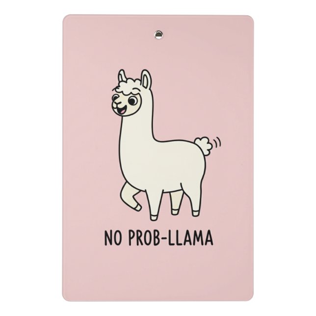 Mini Porte-bloc "No Prob-Llama" Cute Llama Doodle - Chill Vibe (Dos)