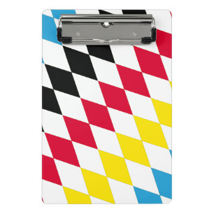 Mini Porte-bloc Noir rouge jaune Bavaria Motif Drapeau Diamant