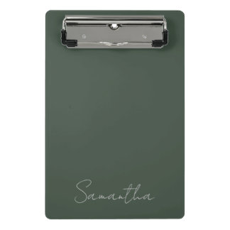 Mini Porte-bloc Nom personnalisé élégant Bleu vert