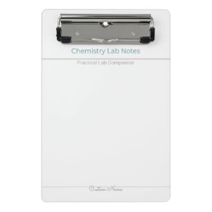 Mini Porte-bloc Notes de laboratoire de chimie – Nom personnalisé