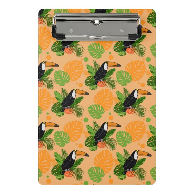Mini Porte-bloc Oiseau tropical Toucan Motif sans couture (Devant)