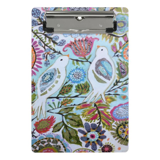 Mini Porte-bloc Oiseaux en papier I (Devant)