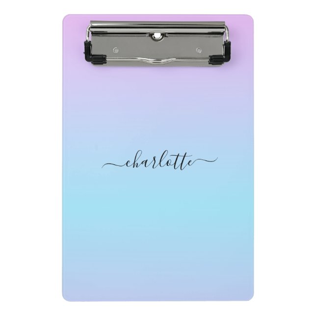 Mini Porte-bloc Ombré rose et turquoise (Devant)
