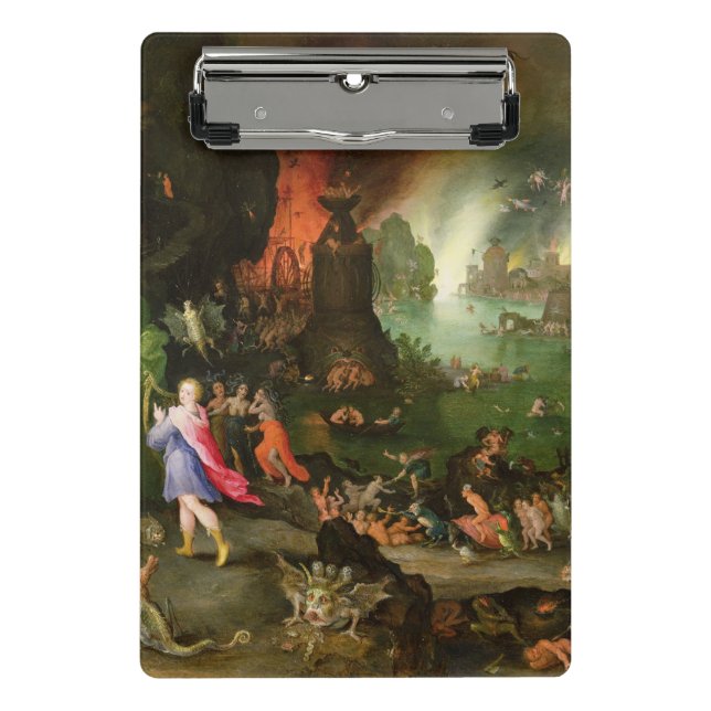 Mini Porte-bloc Orphée avec une harpe jouant à Pluton (Devant)