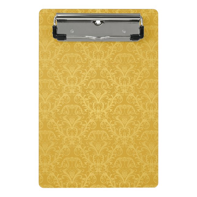 Mini Porte-bloc Papier peint floral d'or de luxe (Devant)