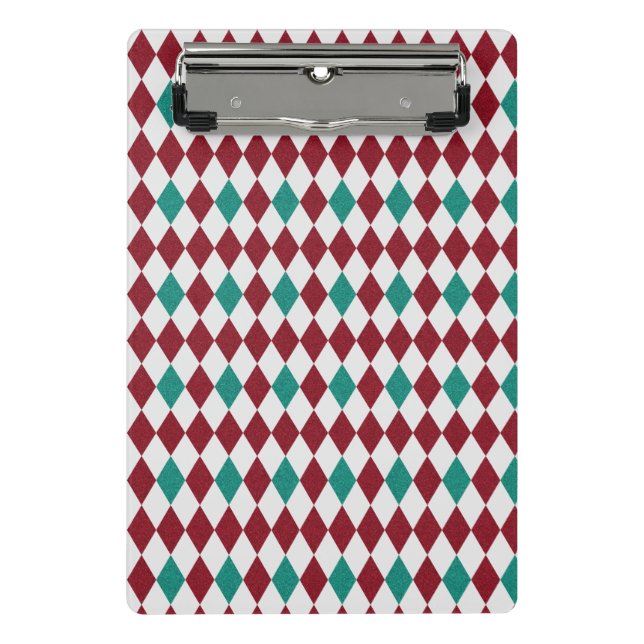 Mini Porte-bloc Parties scintillant Diamant Rouge et Bleu (Devant)