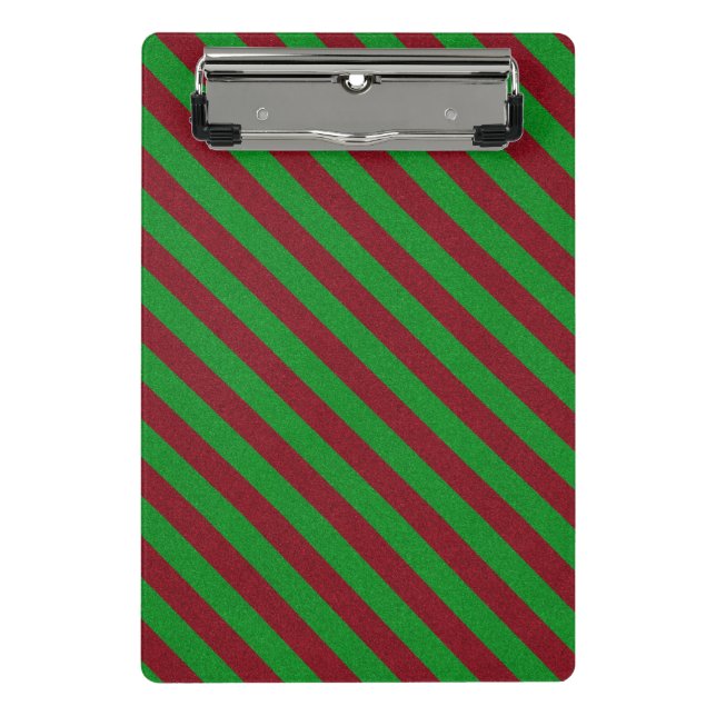 Mini Porte-bloc Parties scintillant Red & Green Stripes (Devant)
