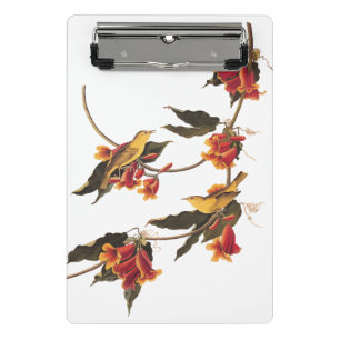 Mini Porte-bloc Paruline jaune Songbirds sur Flower Crossvine