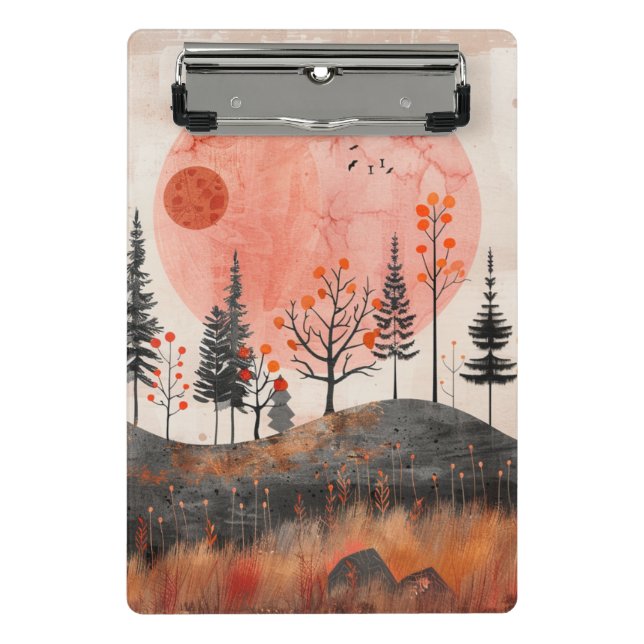 Mini Porte-bloc Paysage Abstrait de Boho (13) (Devant)