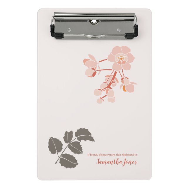 Mini Porte-bloc Peachy Pink Oregon Grape Flower Letterhead (Devant)