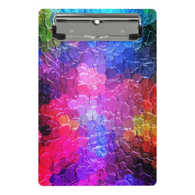 Mini Porte-bloc Peinture Abstraite | Colorée Dynamique (Devant)