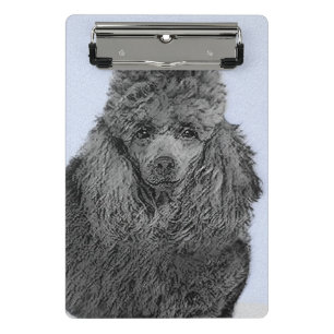 Mini Porte-bloc Peinture de caniche Miniature Jouet noir Art origi