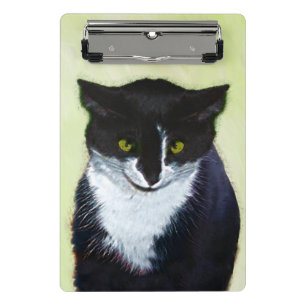 Mini Porte-bloc Peinture de chat Tuxedo - Cute Original Cat Art