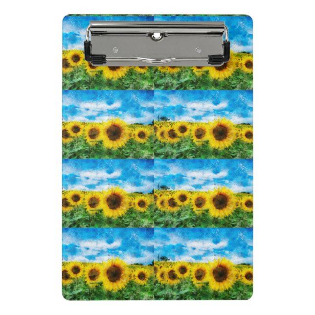 Mini Porte-bloc Peinture de tournesols (Devant)
