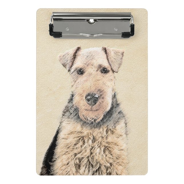 Mini Porte-bloc Peinture galloise Terrier - Cute Original Chien Ar (Devant)