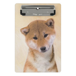 Mini Porte-bloc Peinture Shiba Inu (Rouge) - Art Chien original