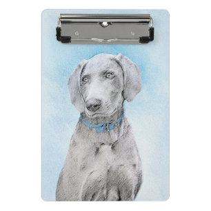 Mini Porte-bloc Peinture Weimaraner - Joli art original chien