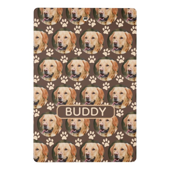 Mini Porte-bloc Personnalisé Animaux de compagnie Photo Motif Nom  (Dos)