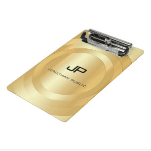 Mini Porte-bloc Personnalisé Faux Gold Monogramme Modèle Élégant