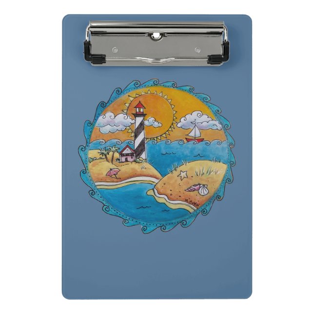 Mini Porte-bloc Plage d'été amusant soleil bord de mer côte (Devant)