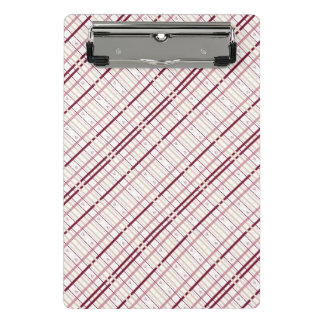 Mini Porte-bloc Plaid Hearts Clipboard – Whimsical Burgundy Design