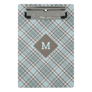 Mini Porte-bloc Plaid Monogramme personnalisé / Motif Tartan