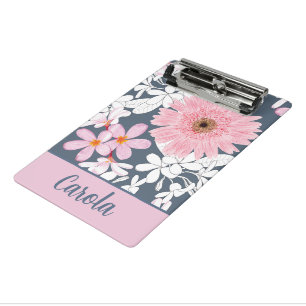 Mini Porte-bloc Planificateur floral blush personnalisé