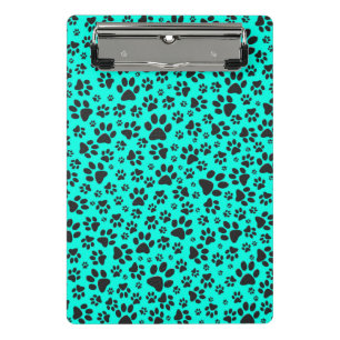 Mini Porte-bloc Poches de chien noir et blanc Pointe Polka sur cya