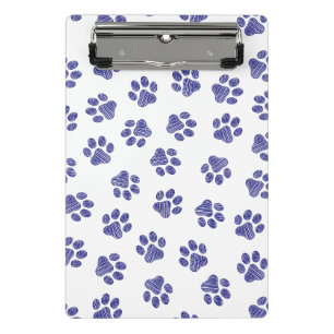 Mini Porte-bloc Poches de Doodle, Paws de Chien, Paws Bleus de Mar