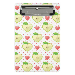 Mini Porte-bloc Pommes de coeur avec le pois et les coeurs roses