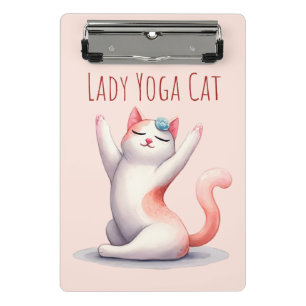 Mini Porte-bloc Pose de Yoga Chat - Lady Yoga Chat