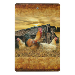 Mini Porte-bloc Poules à coq vintage Grotte à coop rustique