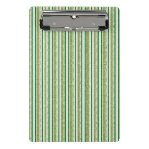 Mini Porte-bloc Rayures Vertes Pailletées