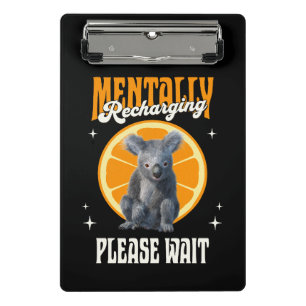 Mini Porte-bloc Recharge mental de koala introverti design