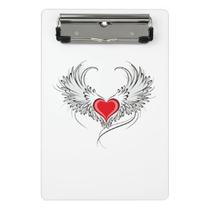 Mini Porte-bloc Red Angel Coeur avec ailes