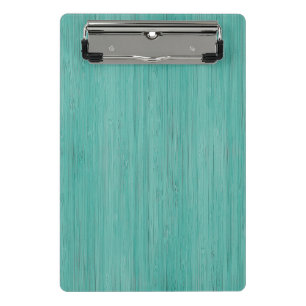 Mini Porte-bloc Regard du bois en bambou bleu vert de grain