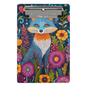 Mini Porte-bloc Renard Vibrant Point Art Au Milieu De Flore Luxuri